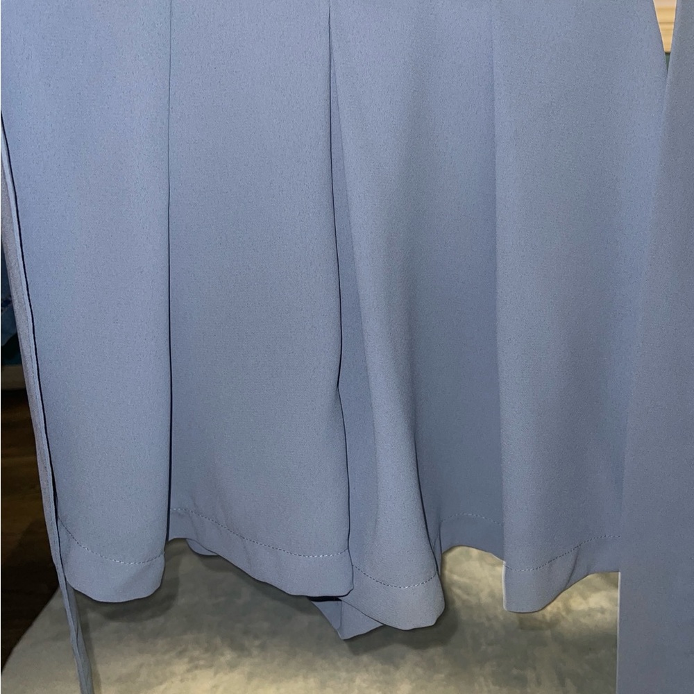 Zara Pale Blue Chiffon Crop Top - Picture 2 of 8